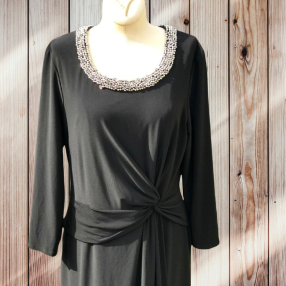 Anne Klein beaded black formal dress